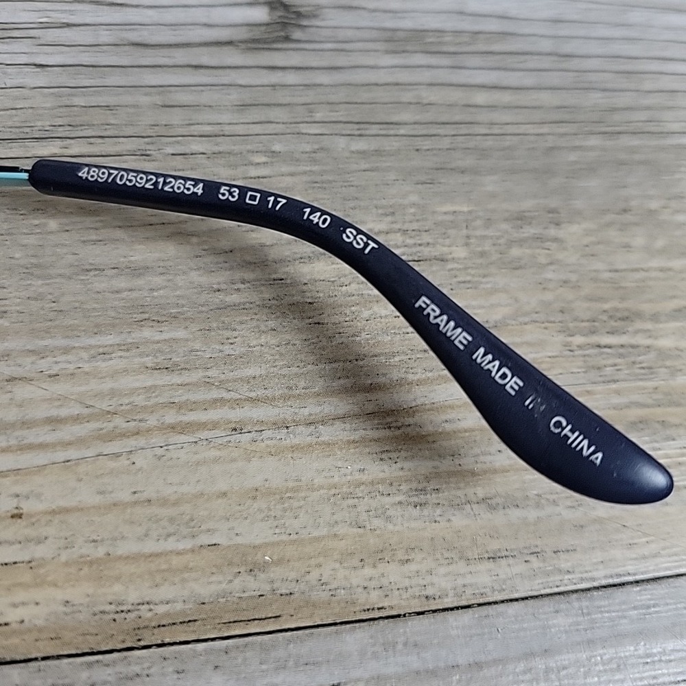 FUZION‎ mod# FUAF65 Eyeglasses Frames Blue Twist  Netal Half Rim 53-17 140mm SST - Picture 6 of 15